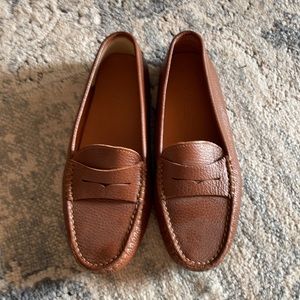 Poeta leather driving moccasins